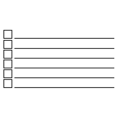 6 Line Checkbox Rubber Stamp - alternate view