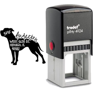 American Bulldog Dog Address Stamp Body and Design