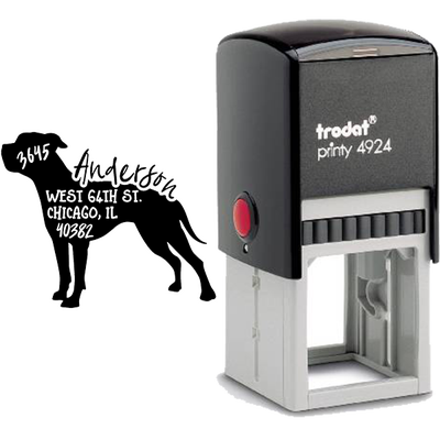 American Bulldog Dog Address Stamp - alternate view