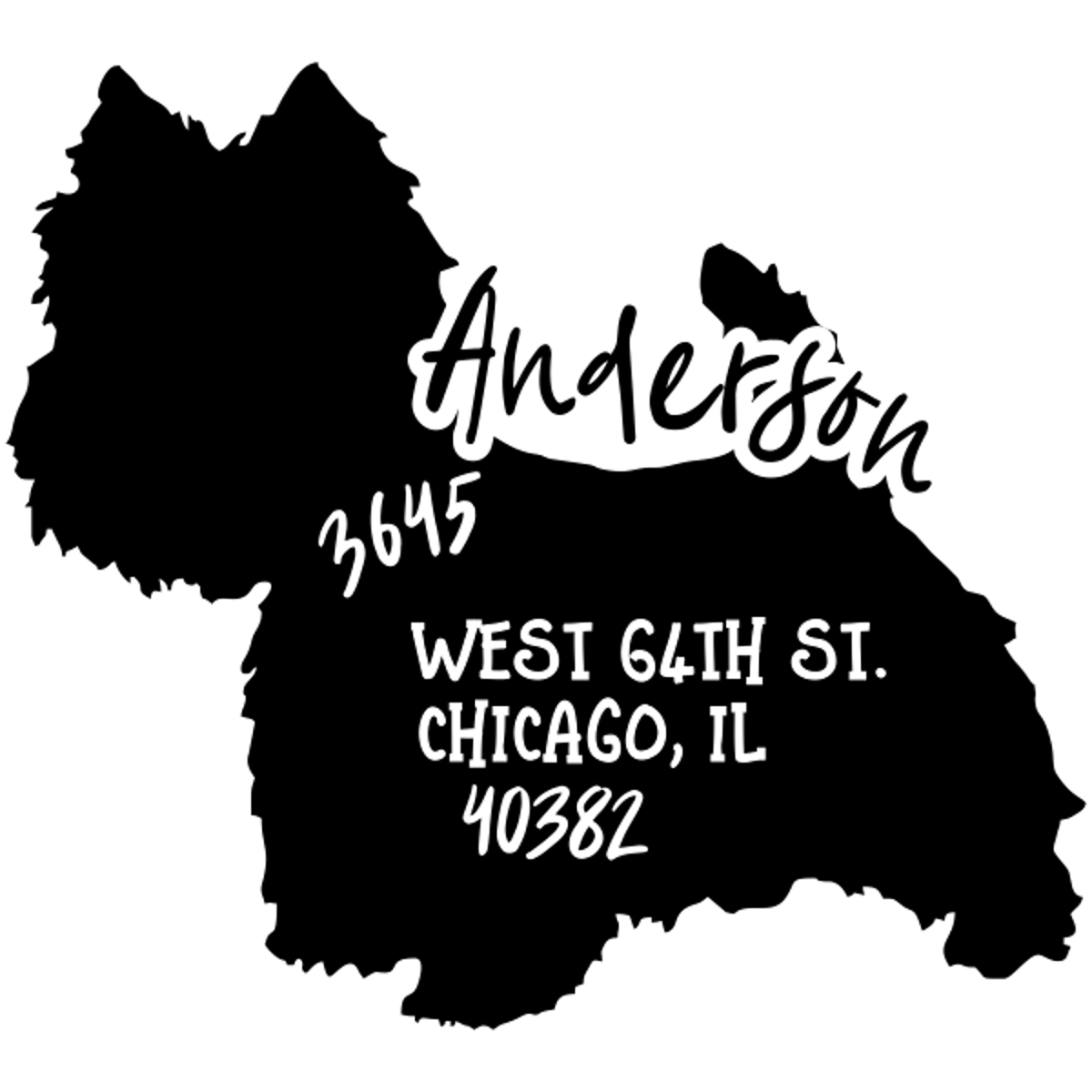 Westie Dog Address Stamp