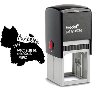 Westie Dog Address Stamp Body and Design