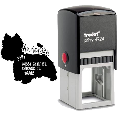 Westie Dog Address Stamp - alternate view