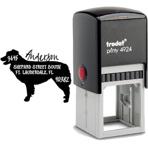 Australian Shepherd Dog Address Stamp Body and Design