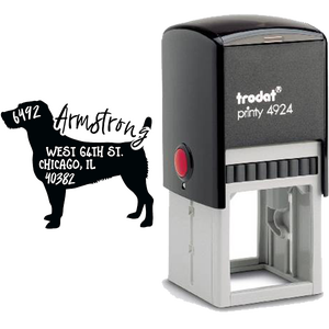 Jack Russell Terrier Dog Address Stamp Body and Design