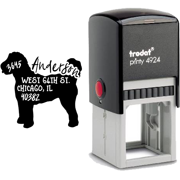Doodle Dog Address Stamp Body and Design