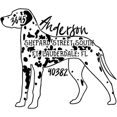 Dalmatian Spots Dog Address Stamp