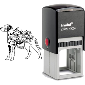 Dalmatian Spots Dog Address Stamp Body and Design