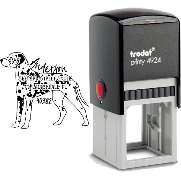 Dalmatian Spots Dog Address Stamp Body and Design
