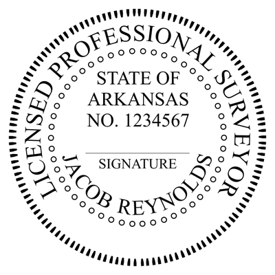 Arkansas Land Surveyor Seal - alternate view