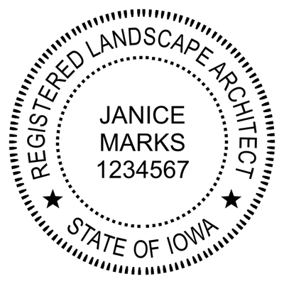 Iowa Landscape Architect Seal - alternate view