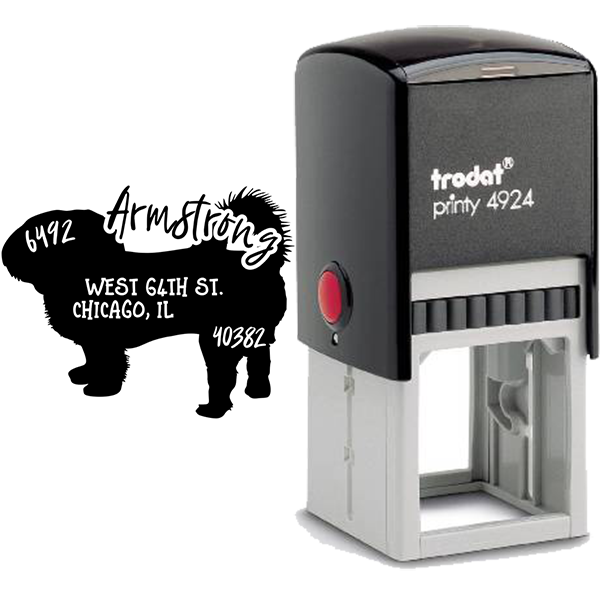 Shih Tzu Dog Address Stamp Body and Design