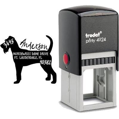 Irish Terrier Dog Address Stamp - alternate view