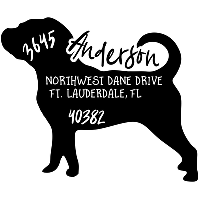 Puggle Dog Address Stamp