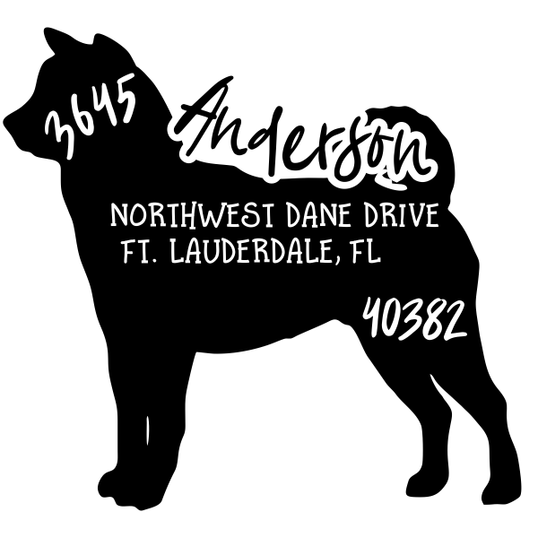 Shiba Inu Dog Address Stamp