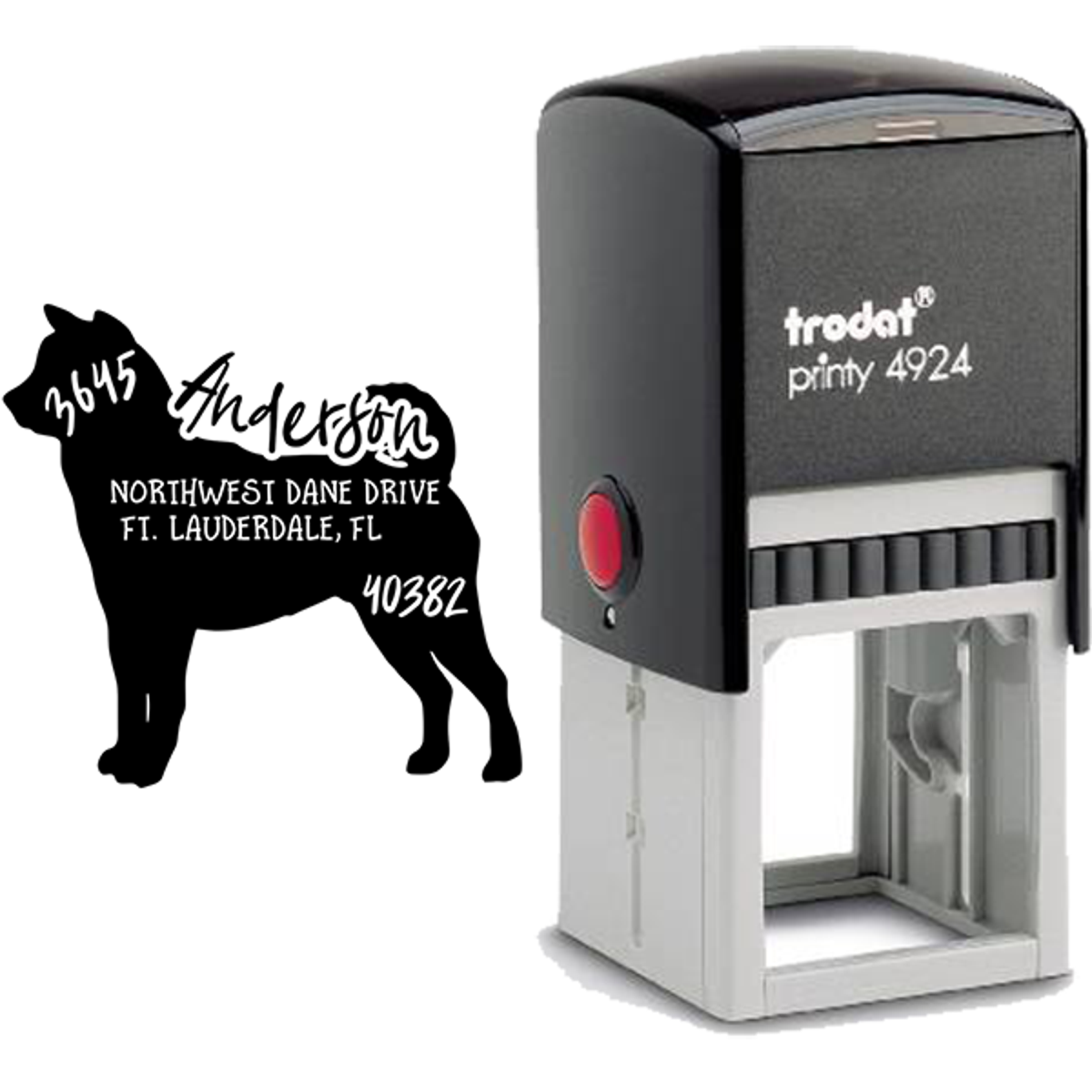 Shiba Inu Dog Address Stamp Body and Design