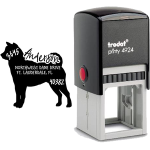 Shiba Inu Dog Address Stamp Body and Design
