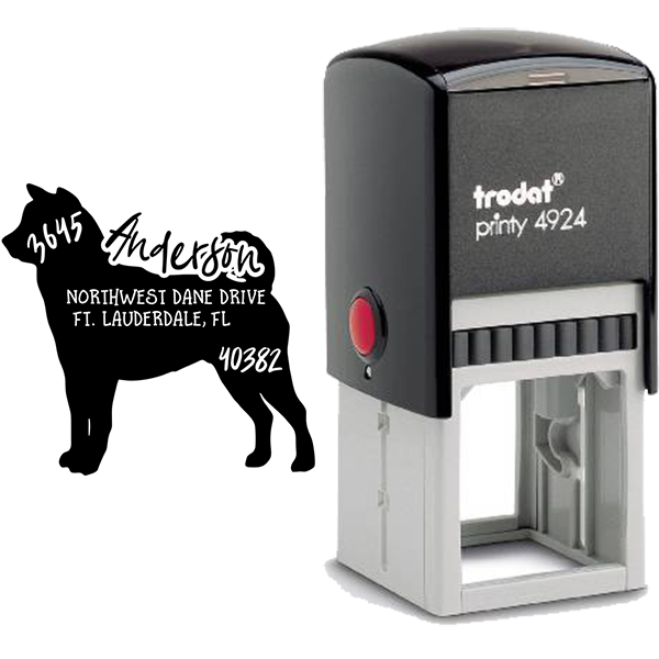 Shiba Inu Dog Address Stamp Body and Design