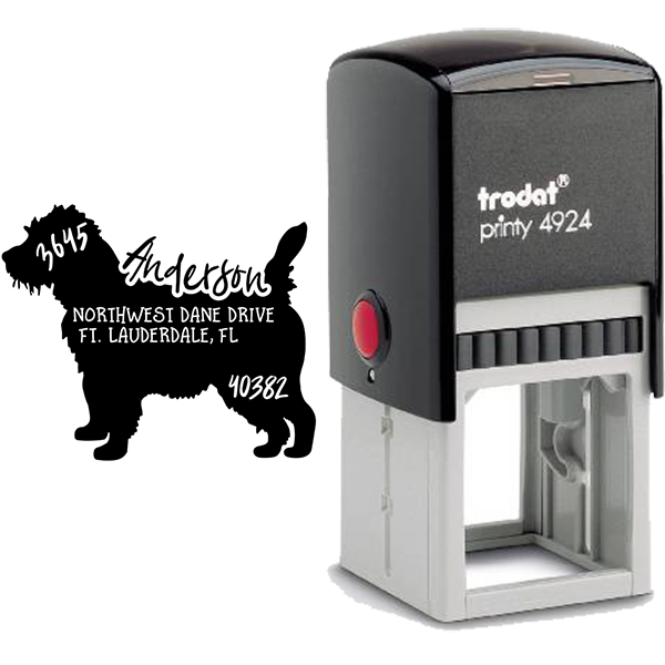 Cairn Terrier Dog Address Stamp Body and Design