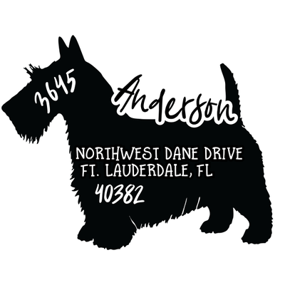 Scottish Terrier Dog Address Stamp