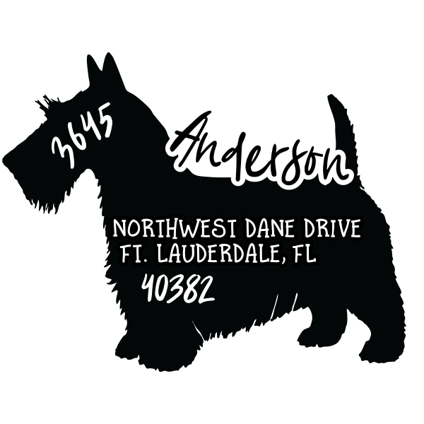 Scottish Terrier Dog Address Stamp