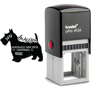 Scottish Terrier Dog Address Stamp Body and Design
