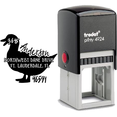 Duck Silhouette Pet Address Stamp - alternate view