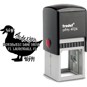 Duck Silhouette Pet Address Stamp Body and Design
