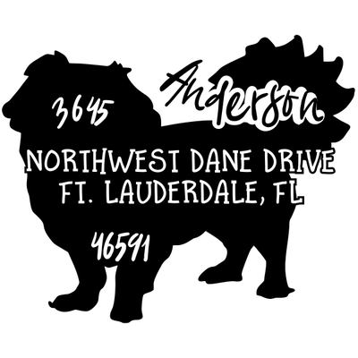 Pekingese Dog Address Stamp