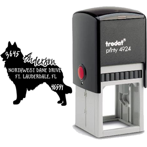 Belgian Tervuren Dog Address Stamp Body and Design