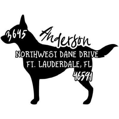 Dutch Shepherd Dog Address Stamp