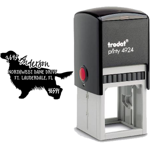 English Setter Dog Address Stamp Body and Design
