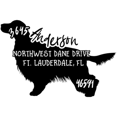 English Setter Dog Address Stamp