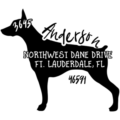 Doberman Pinscher Dog Address Stamp