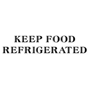 Keep Food Refrigerated Packaging Stamp Imprint