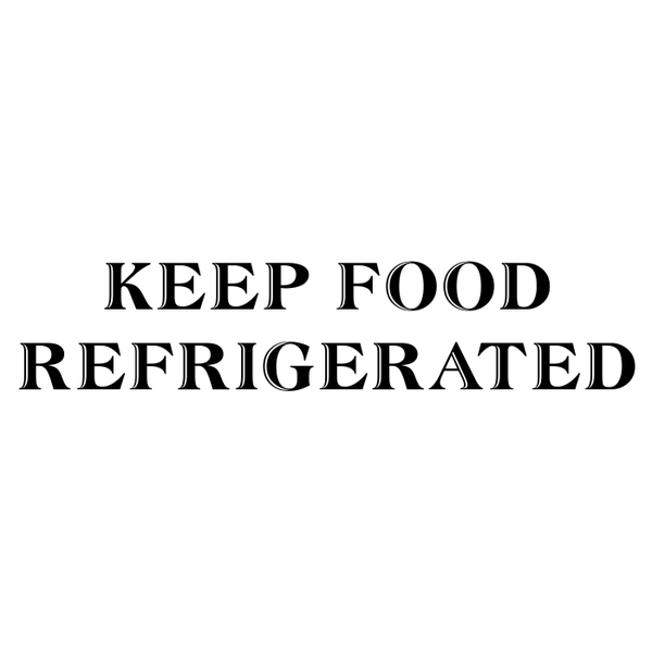 Keep Food Refrigerated Packaging Stamp Imprint