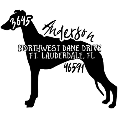 Whippet Dog Address Stamp
