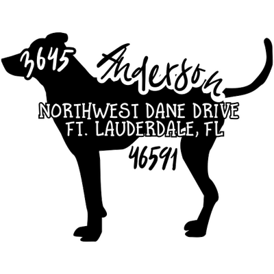 Whipador Dog Address Stamp