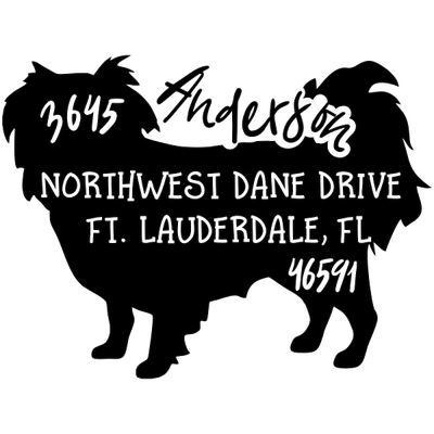 Japanese Chin Dog Address Stamp