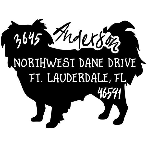 Japanese Chin Dog Address Stamp