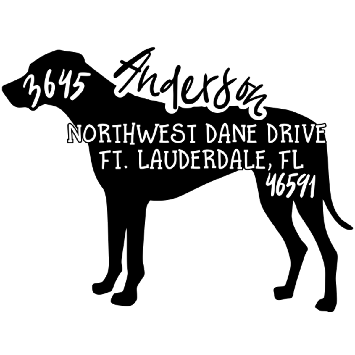 Rhodesian Ridgeback Dog Address Stamp