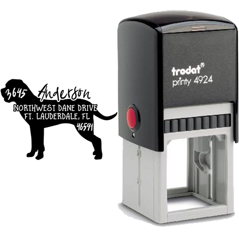 Cane Corso Dog Address Stamp Body and Design