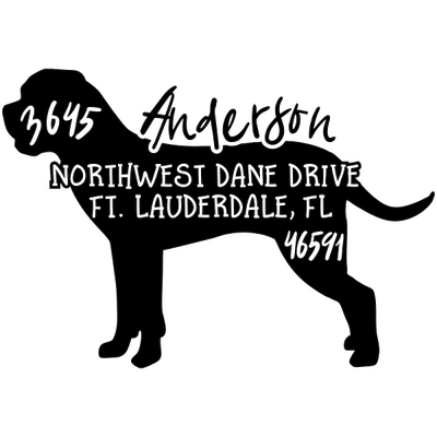 Cane Corso Dog Address Stamp