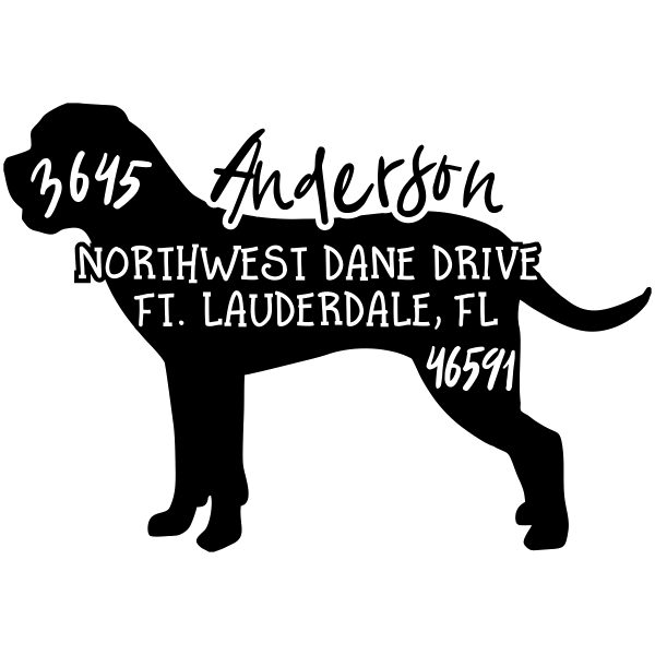 Cane Corso Dog Address Stamp