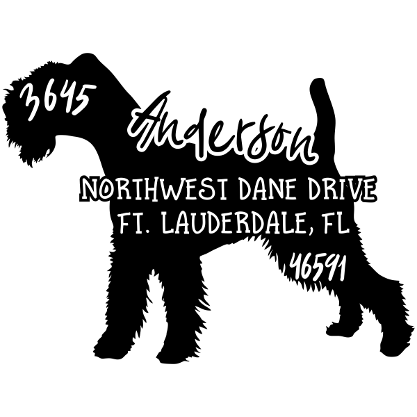 Wheaten Terrier Dog Address Stamp