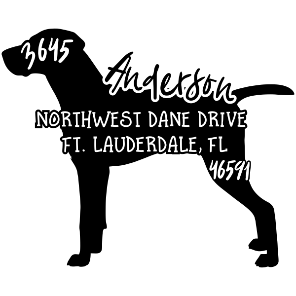 Vizsla Dog Address Stamp