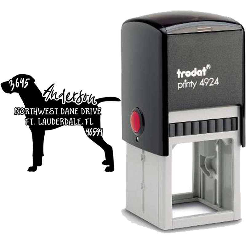 Vizsla Dog Address Stamp Body and Design