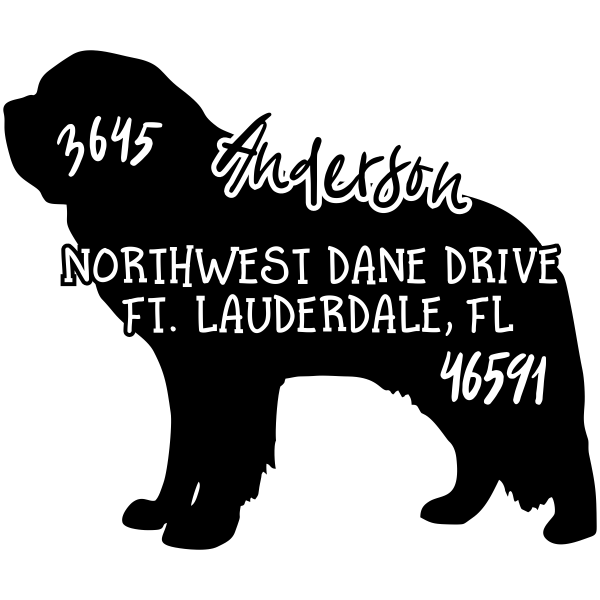 Great Pyrenees Dog Address Stamp