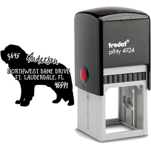 Great Pyrenees Dog Address Stamp Body and Design