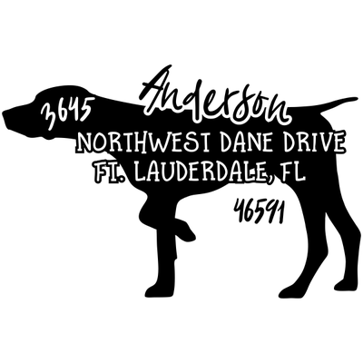 German Shorthair Pointer Dog  Address Stamp