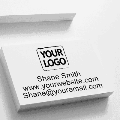 Custom 3 Line Logo European Hand Stamp - alternate view